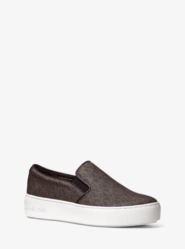 Damske Slip On Michael Kors Trent Logo Sneaker Hnede - Topanky Michael Kors Lacne | UCRDI-5014